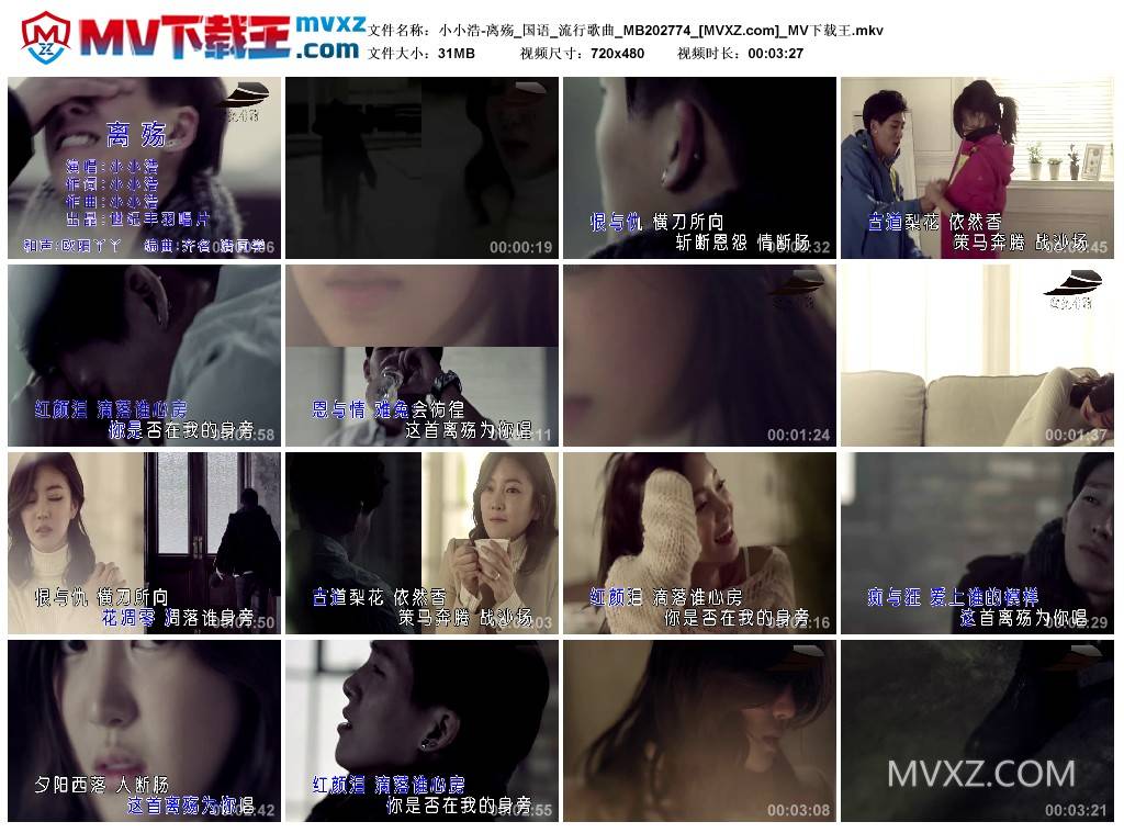 小小浩-离殇_国语_流行歌曲_MB202774